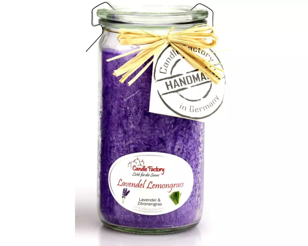 Candle Factory Duftkerze Lavendel und Lemongrass Mini Jumbo