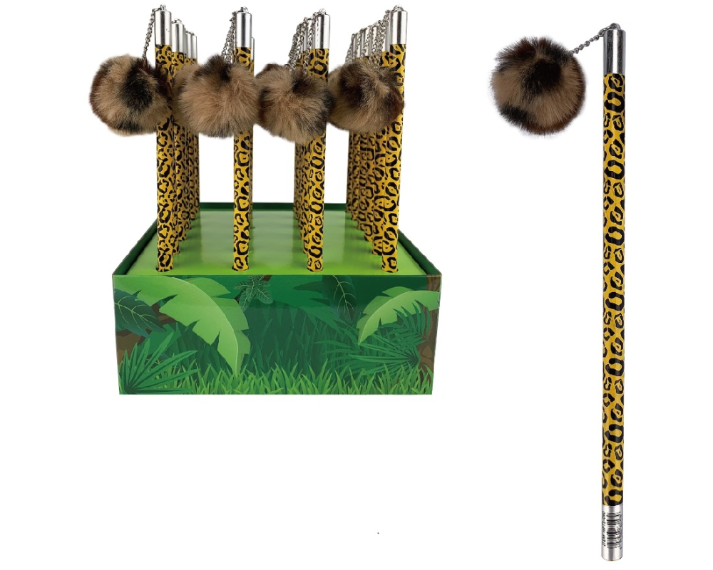 ROOST Bleistift Leopard HPTS-090 Pom Pom