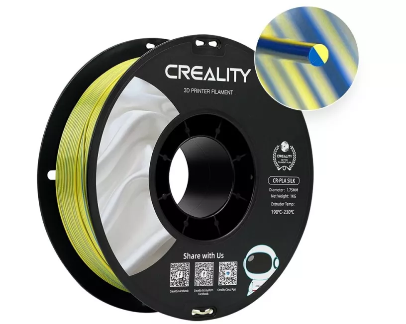 Creality Filament PLA Silk Blau/Gold, 1.75 mm, 1 kg