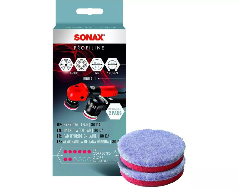Sonax Polierpad PROFILINE Hybridwoll 80 mm