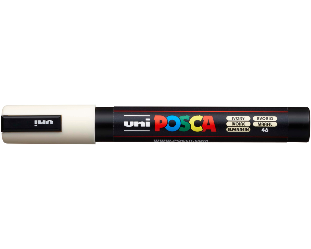 UNI-BALL Posca Marker 1,8-2,5mm PC-5M IVORY elfenbein, Rundspitze