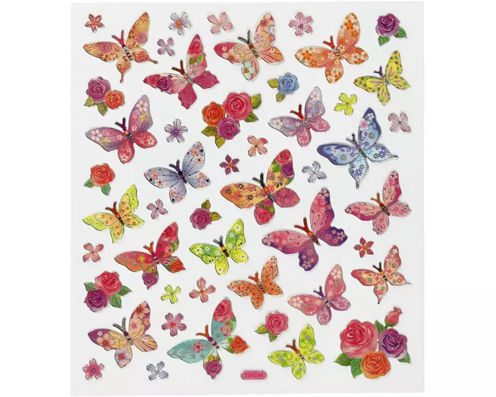Creativ Company Motivsticker Schmetterlinge 1 Blatt