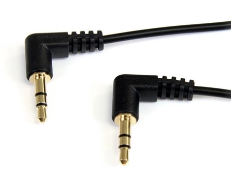 StarTech.com 6 ft Slim 3.5mm Right Angle Stereo Audio Cable