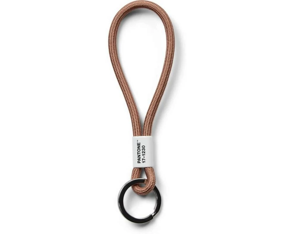 Pantone by Copenhagen Design Schlüsselanhänger Key Chain Short Metall Nylon Braun 18 cm