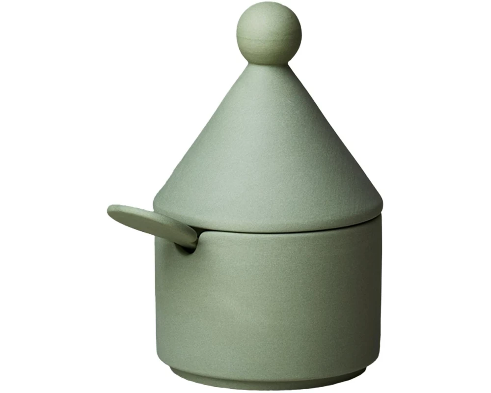 Chic Mic Zuckerdose mit Deckel und Löffel Good Mood Eucalyptus