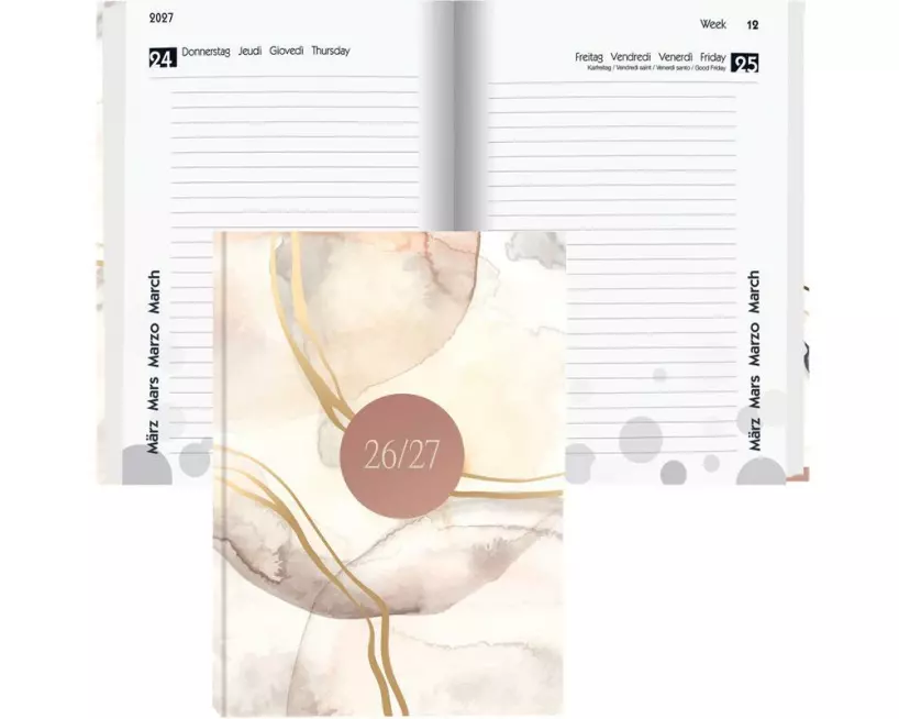 Biella Schulagenda mydiary 2026/27 Abstract, 12 x 16.5 cm