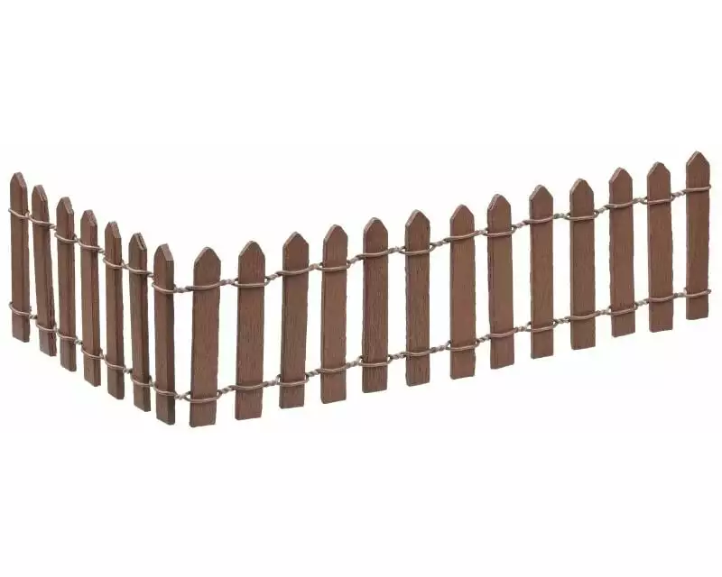 HobbyFun Mini-Haus Zaun 25 x 5 cm, Braun