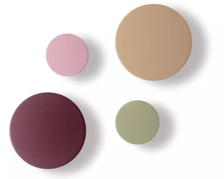 Remember Wandhaken 4 stück, Beige/Fuchsia