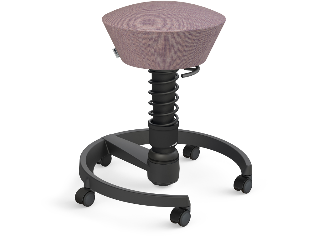 AERIS Sitzhocker Swopper 102HBSTBKBKC schwarz/violett, mit Rollen