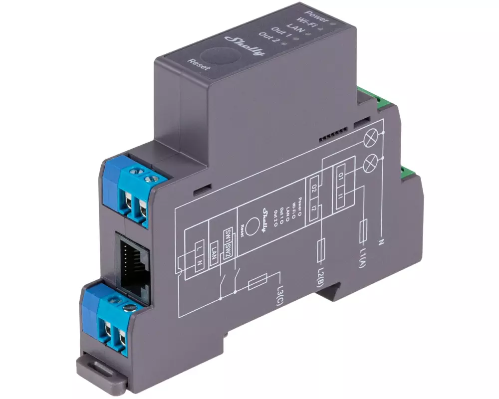 Shelly WLAN-Schaltaktor Shelly Pro 2