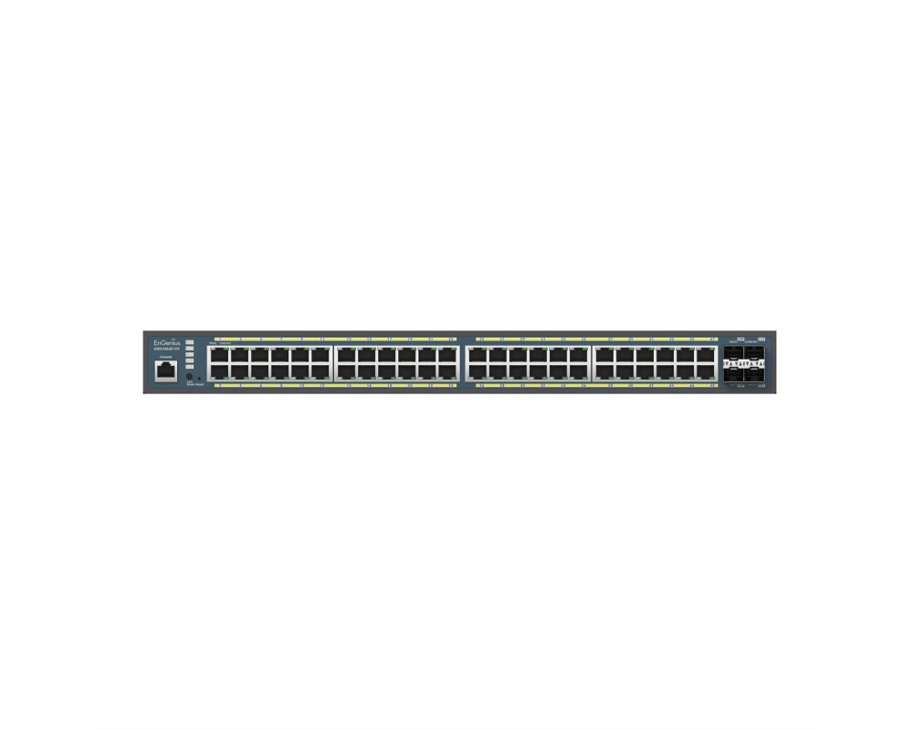EnGenius EWS7952P-FIT 48-Port Gigabit PoE+ Switch, Verwaltet, 410W mit 4 SFP-Anschlüssen