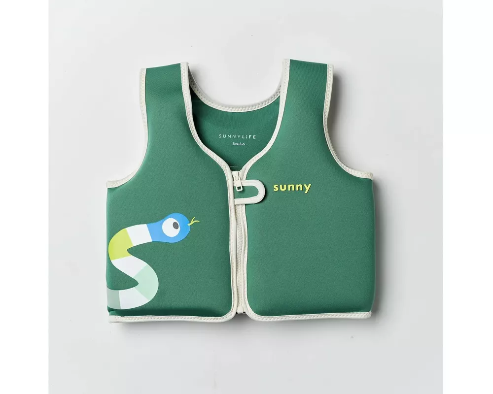 Sunnylife Float Vest 3-6 Into the Jungle Grün