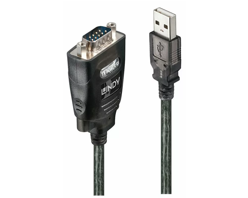LINDY USB RS232 Converter w/ COM Port Retention RS-232 Port Transfer Rate up to 230 kBit/s Chipset: FTDI