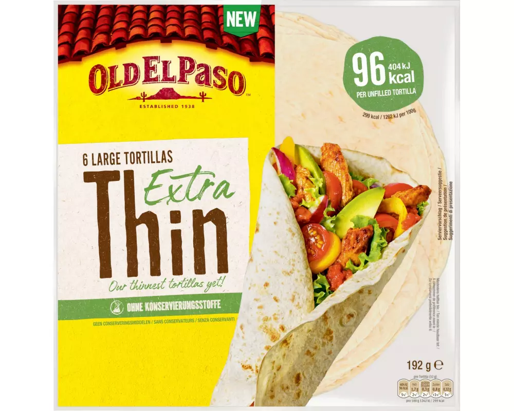 Old El Paso Tortillas Thin 192 g