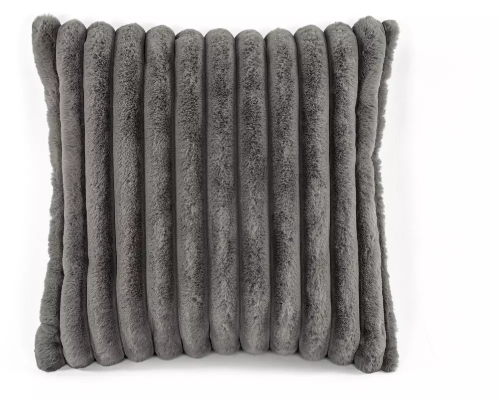 Tiseco Kissen Rabbit Stripe gefüllt 45 x 45 cm, Grau