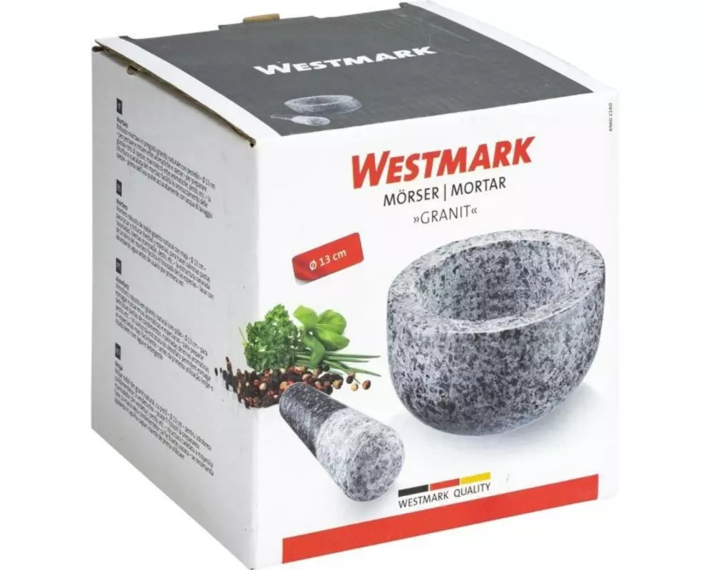 Westmark Mörser, Granit, D13 cm, H7 cm 13 cm, Stein/Granit