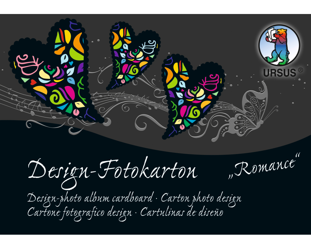 URSUS Fotokarton-Block Romance A6 11426499SE 300g,60 Motive 60 Blatt
