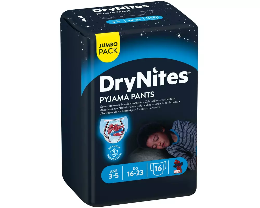 Huggies Nachtwindeln DryNites Boy 3-5 Jahre Grösse S, 16 Stk.