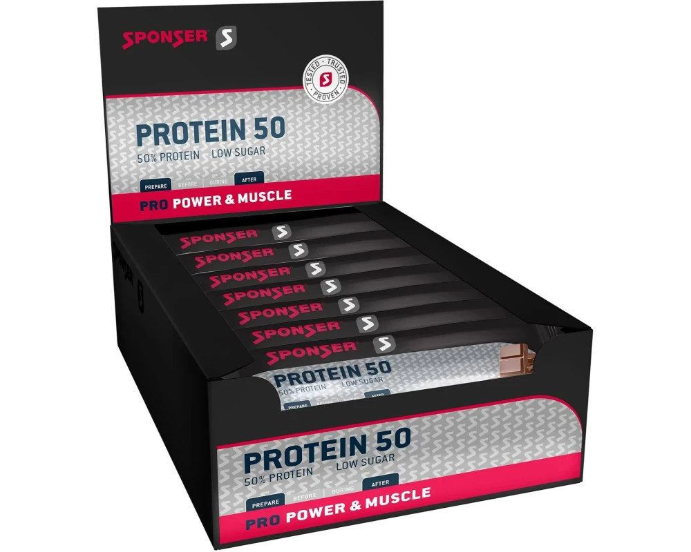 Sponser Riegel Protein 50 Schokolade, 25 x 50 g