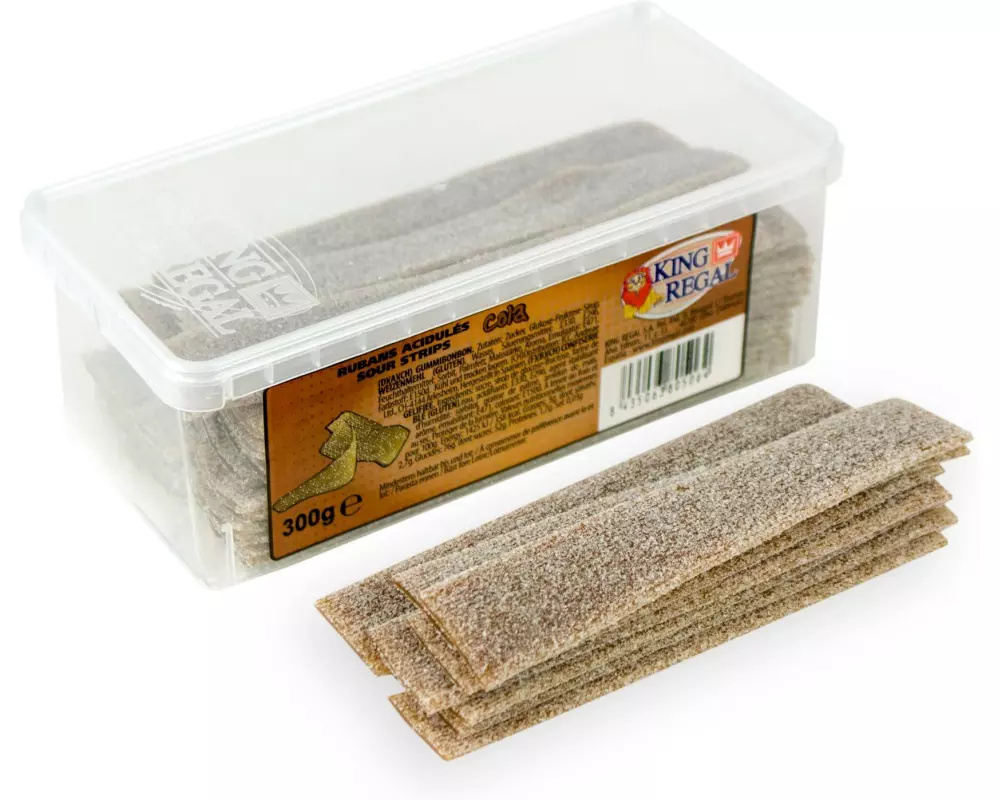 King Regal Gummibonbons Mini Sour Strips Cola 300 g