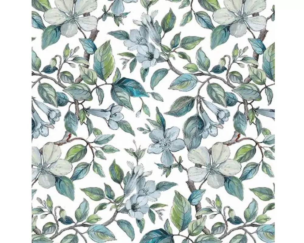 Hubatka Tischdecke Ideal, Grüne Blätter, 140 x 220 cm