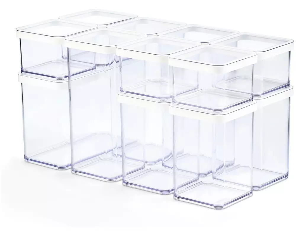 Rotho Set Premium Dosen 12 tlg. Loft 12 l, Transparent