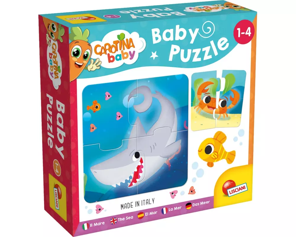 Lisciani Das Meer Baby, Meerestiere, 6 x 4 Teile