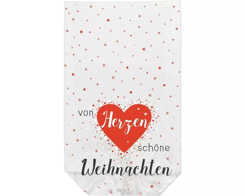 Braun + Company Guetzli-Verpackung Weihnachtsgrüsse 11.5 x 19 cm, 10 Stück