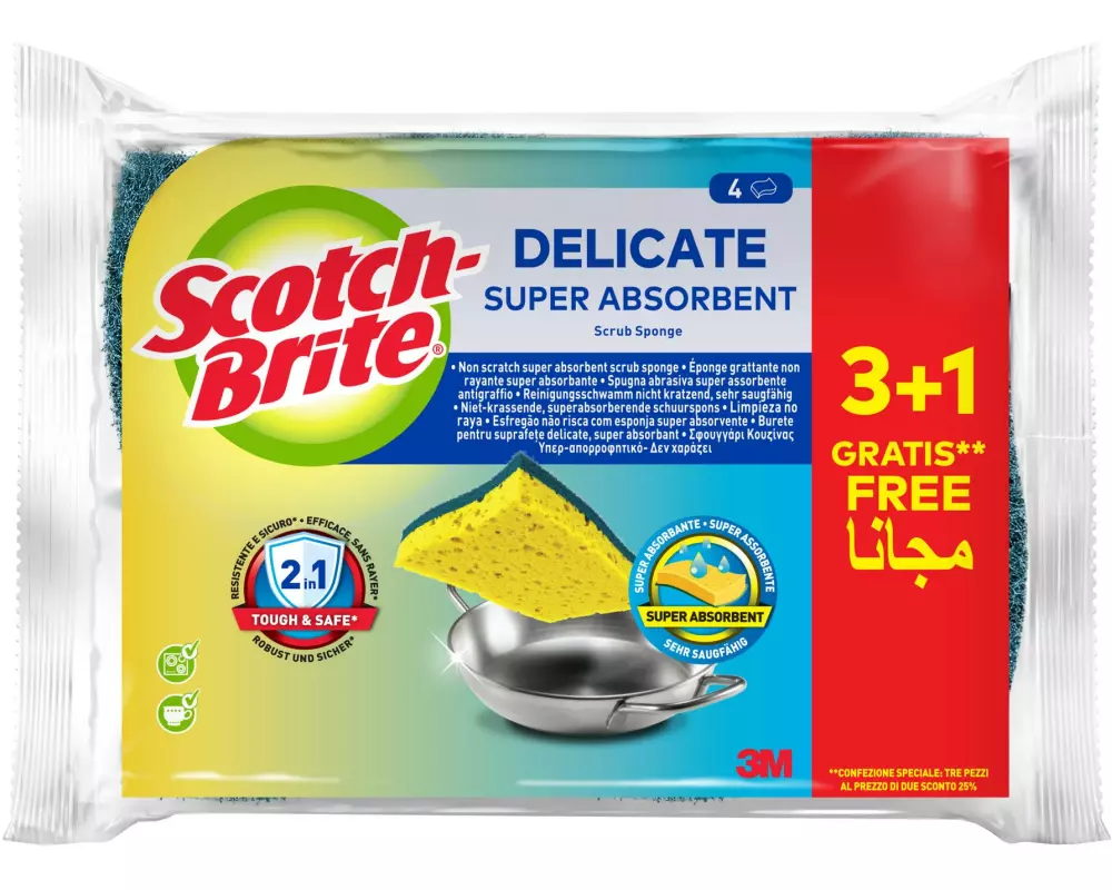 Scotch-Brite Schwamm Delicate 4 Stück