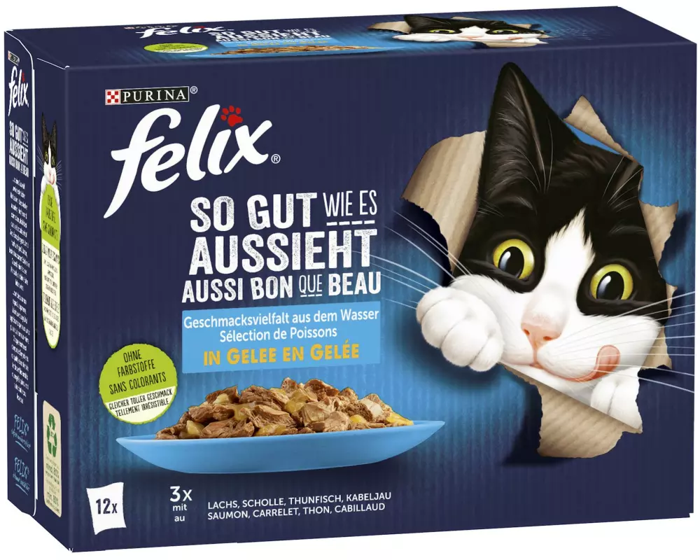Felix Nassfutter AGAIL Fisch Auswahl, 12 x 85 g