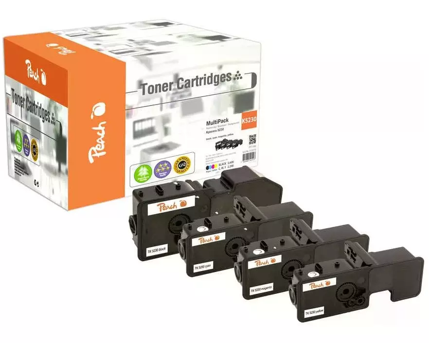 Peach Tonerset Kyocera TK-5230 Multipack BK/C/M/Y