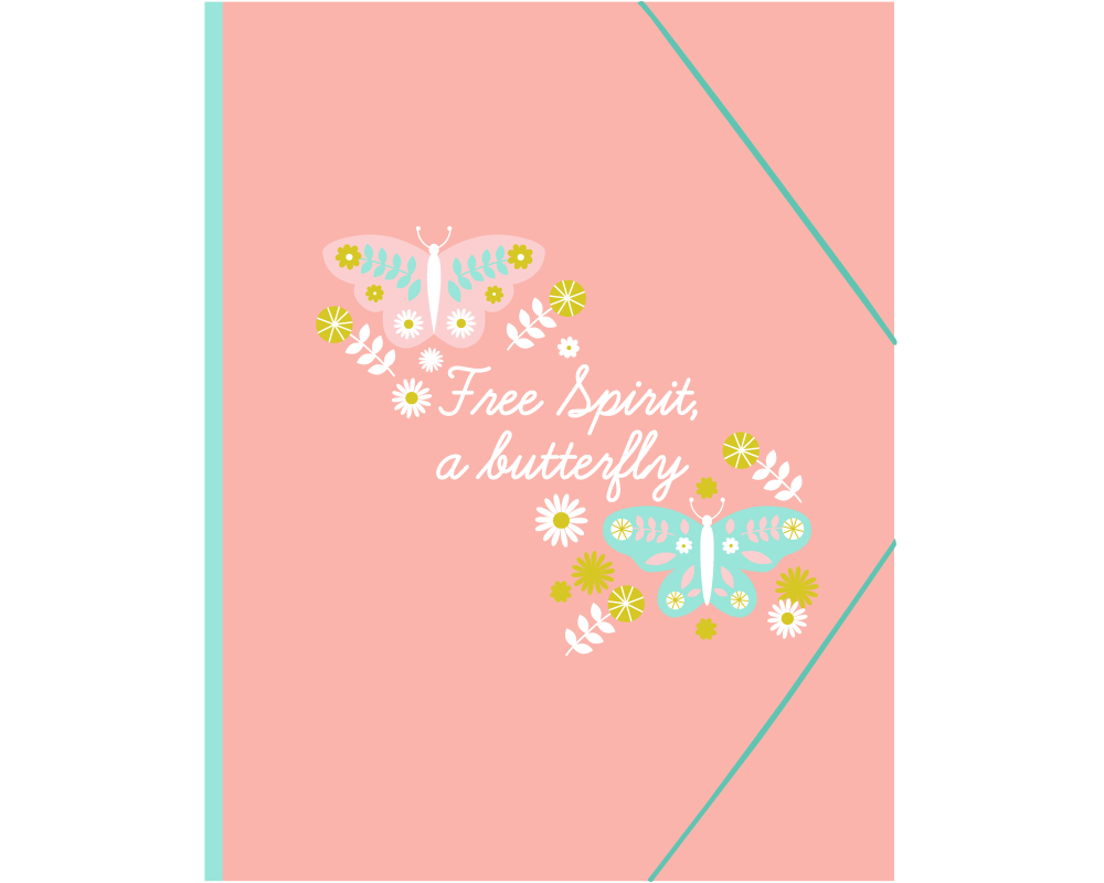 ANCOR Gummibandmappe A4 118049 B'LOG BUTTERFLIES