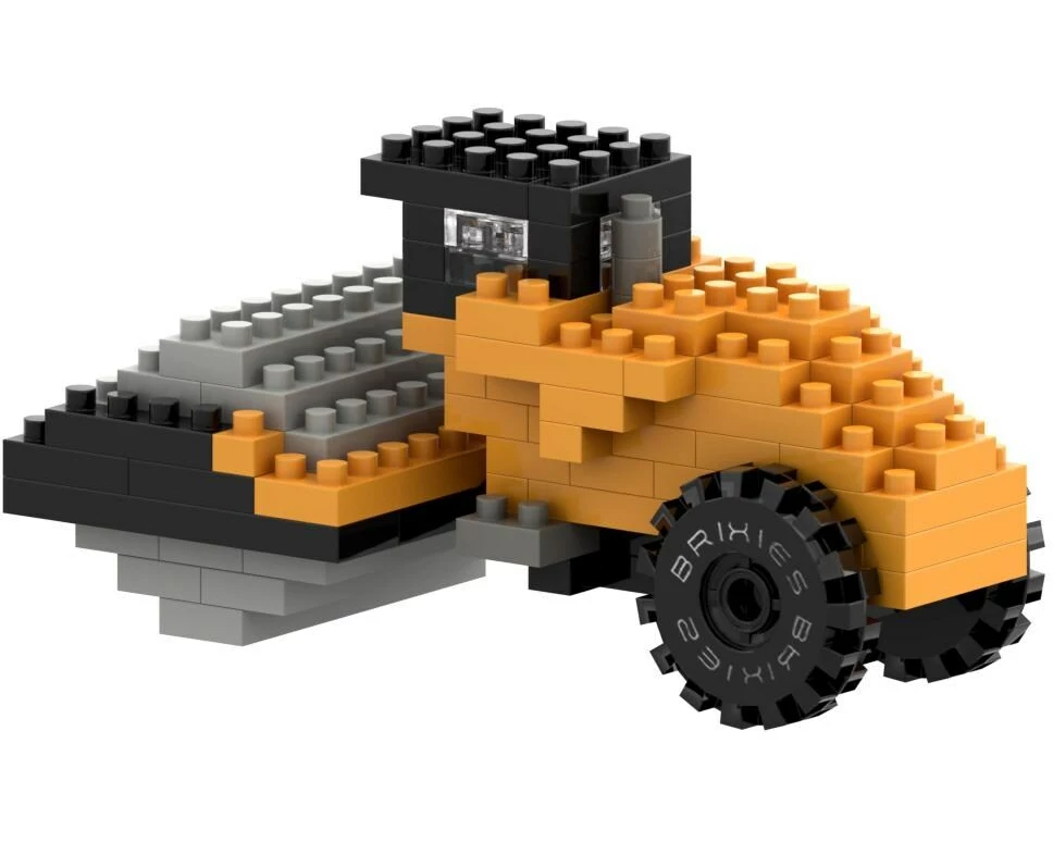 BRIXIES Bausteinmodell JCB Verdichter aus 114 Bausteinen