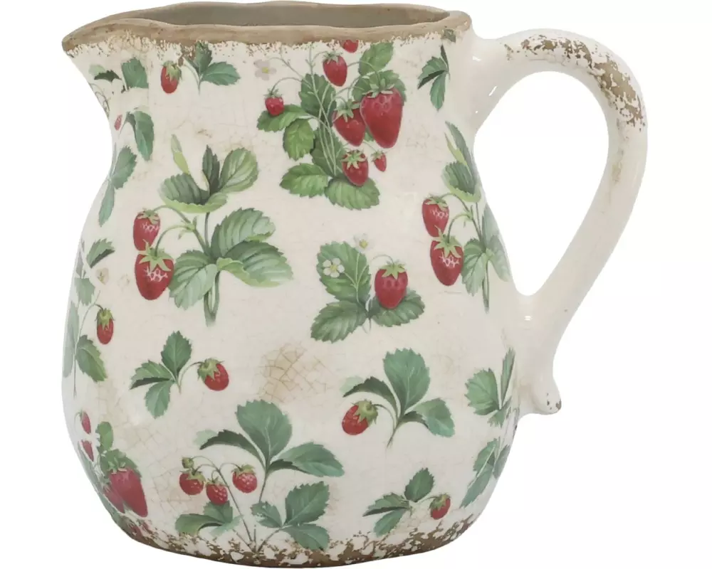 Chic Antique Karaffe Erdbeere 1 l, Crème
