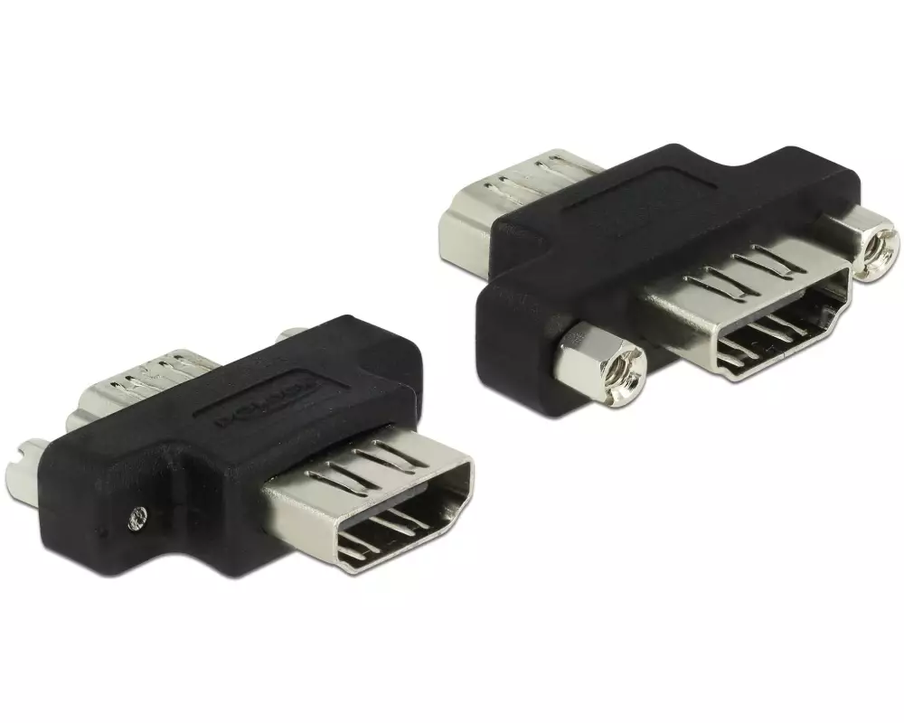 Delock Adapter verschraubbar HDMI - HDMI, 1 Stück
