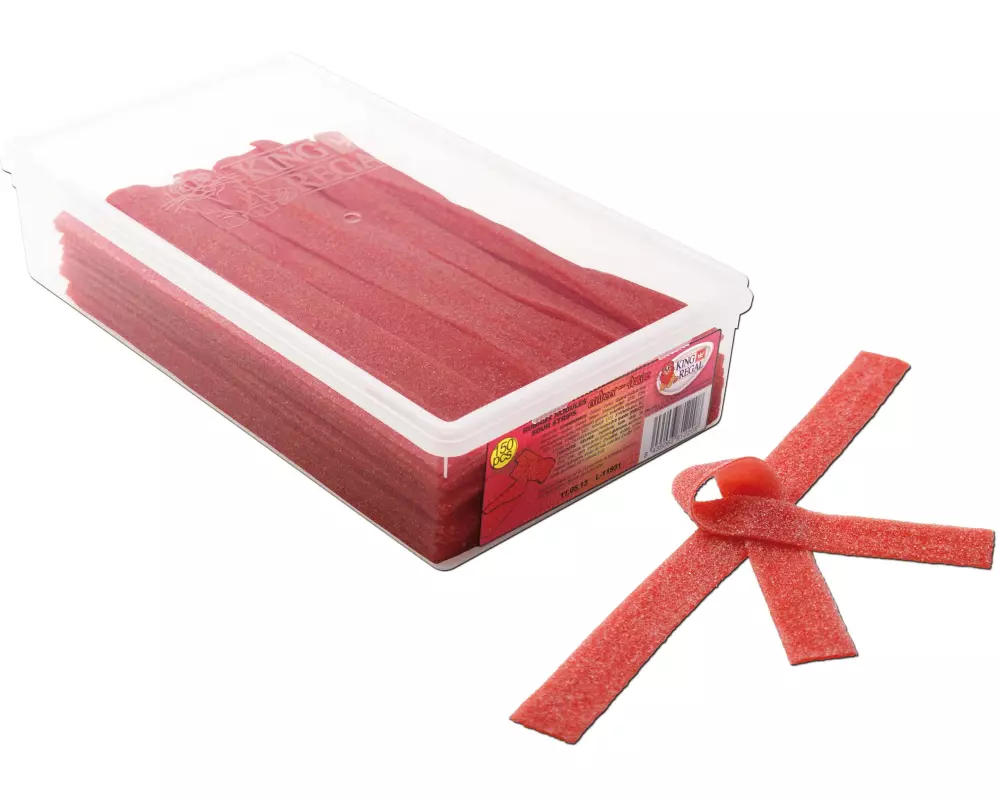 King Regal Gummibonbons Sour Strips Erdbeer 150 Stück