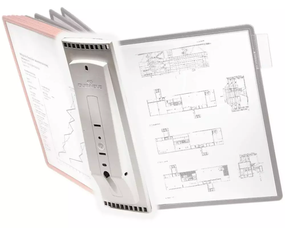 DURABLE Dokumentenhalter Sherpa Wandelement Grau