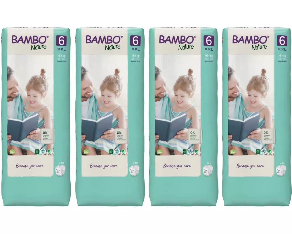 Bambo Nature Windeln XXL Grösse 6, 4x 40 Stk.