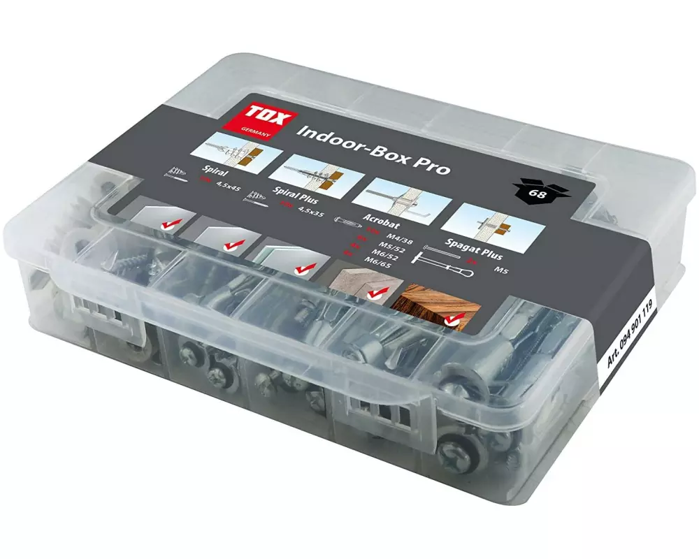 Tox-Dübel Hohlraumdübel Indoor Box Pro 68 Stück