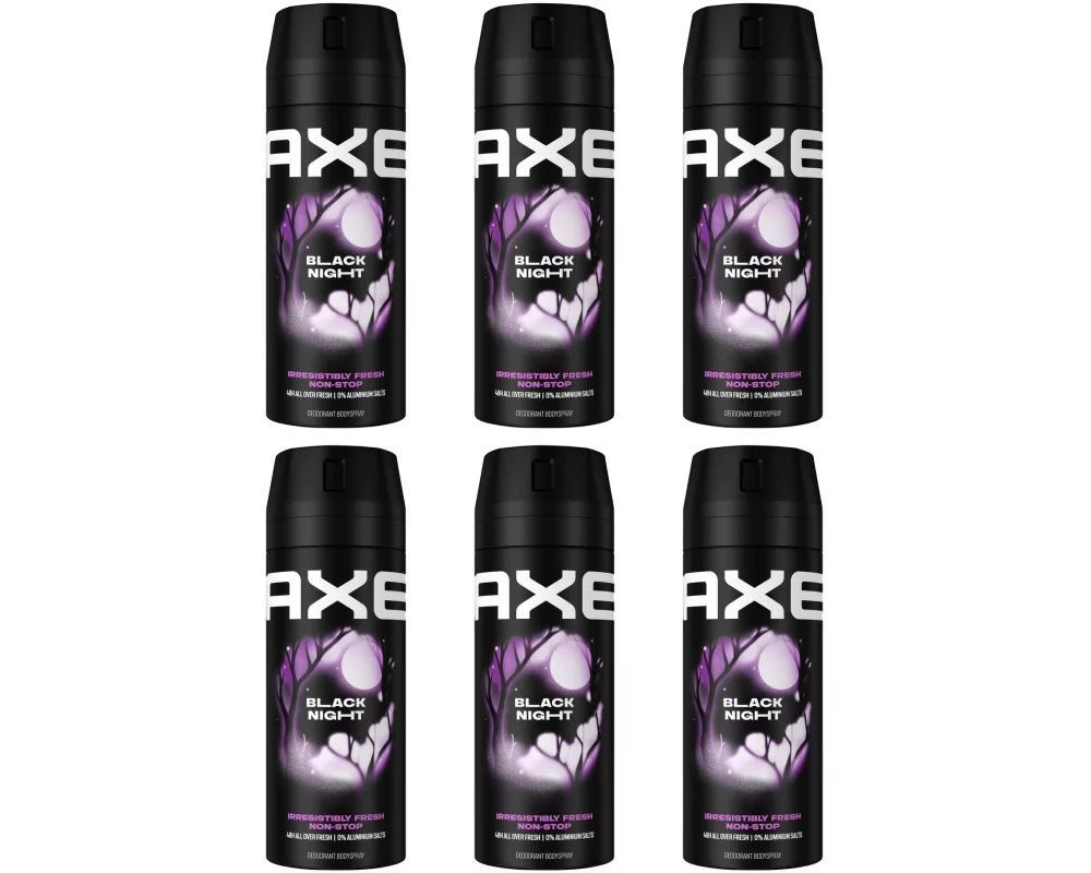 Axe Deo Spray Black Night 6 Stück, 900 ml