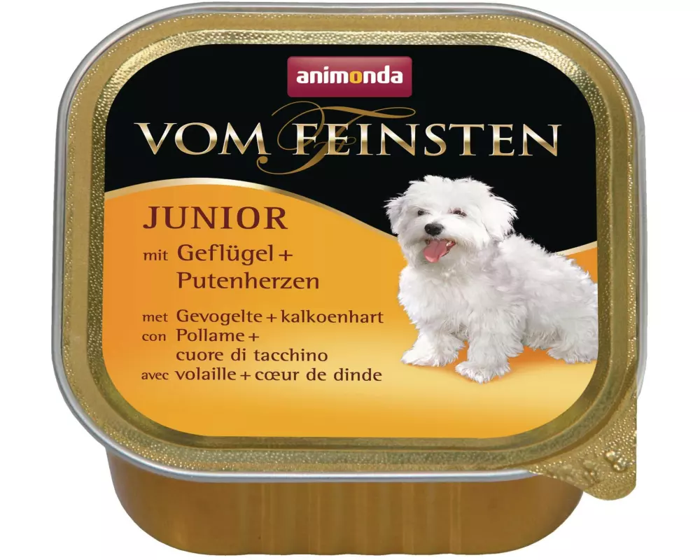 animonda Nassfutter Vom Feinsten Junior Geflügel+Putenherzen