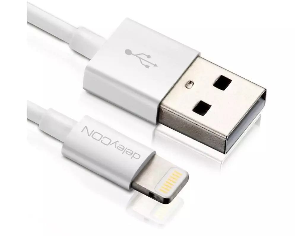 deleyCON USB 2.0-Kabel USB-A - Lightning 1 m