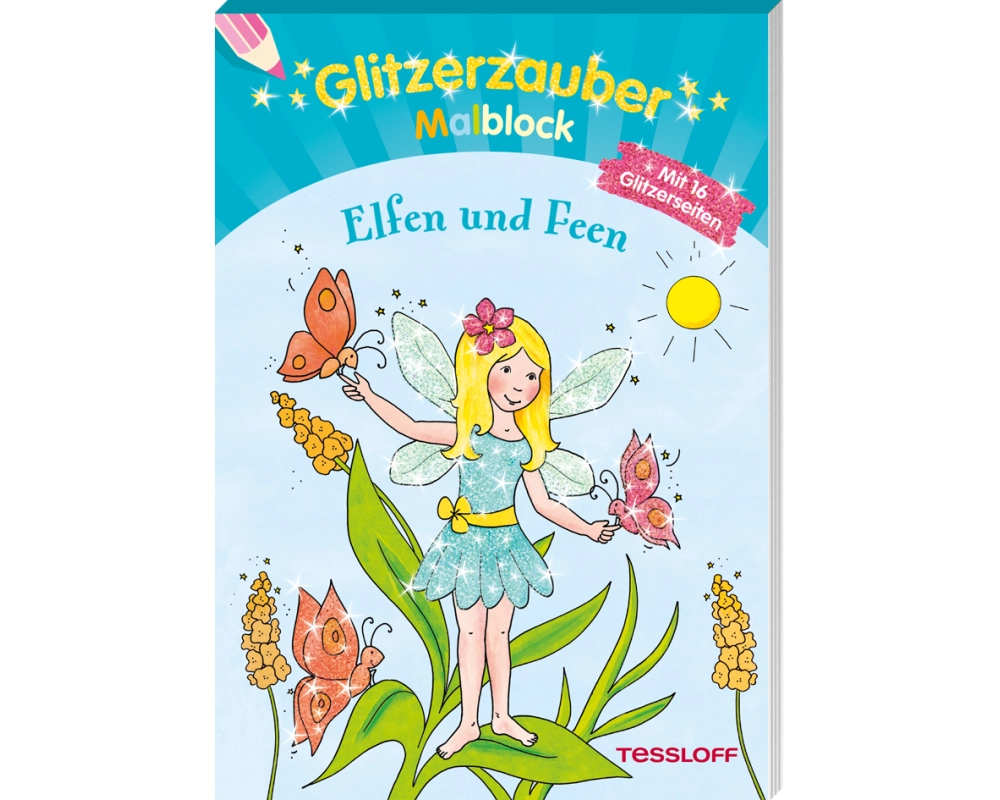 Glitzerzauber Malblock Elfen und Feen