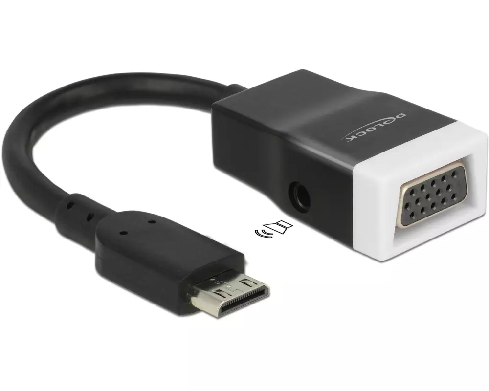 Delock Adapterkabel Mini-HDMI (HDMI-C) – VGA mit Audio