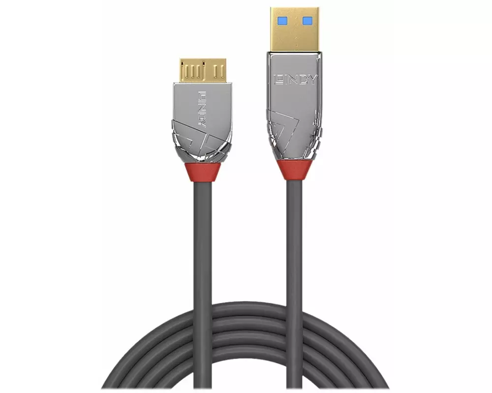 LINDY Cromo Line USB Cable, USB 3.0, USB/A-MicroB M-M, 3m