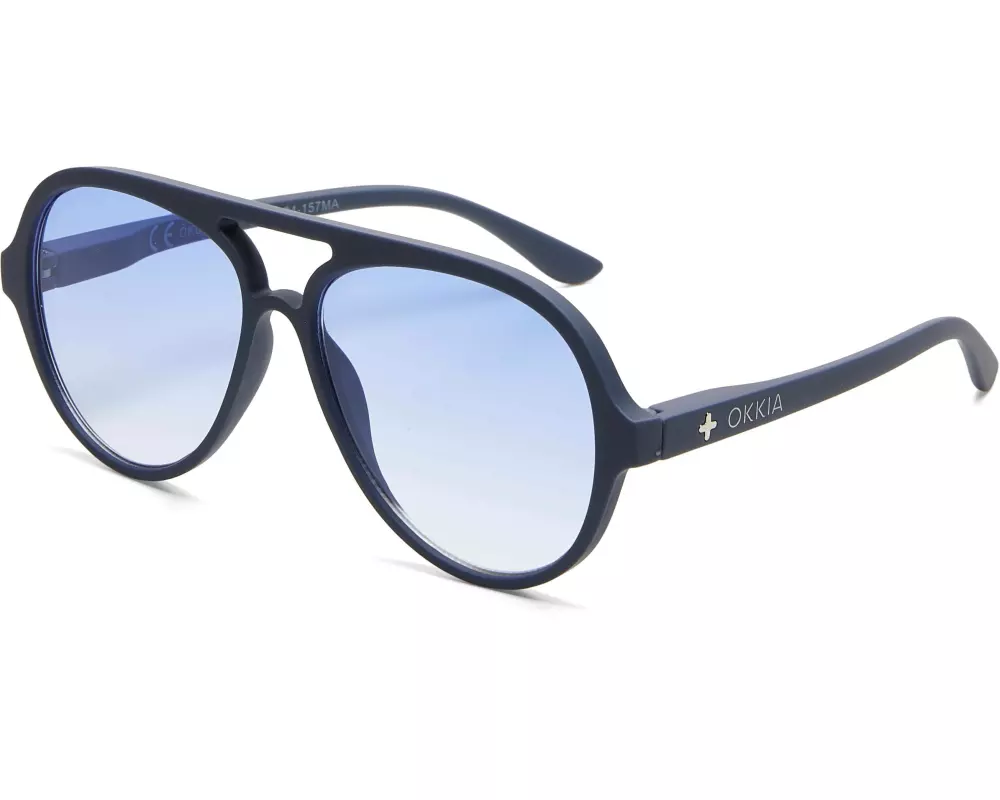 OKKIA Sonnenbrille Alessio Midnight, Blue Lens