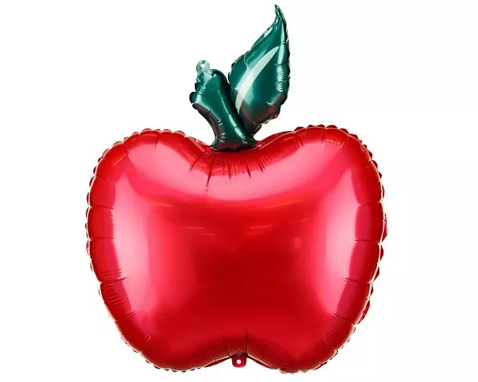 Partydeco Folienballon Apfel, Rot, 45 x 57 cm, 1 Stück