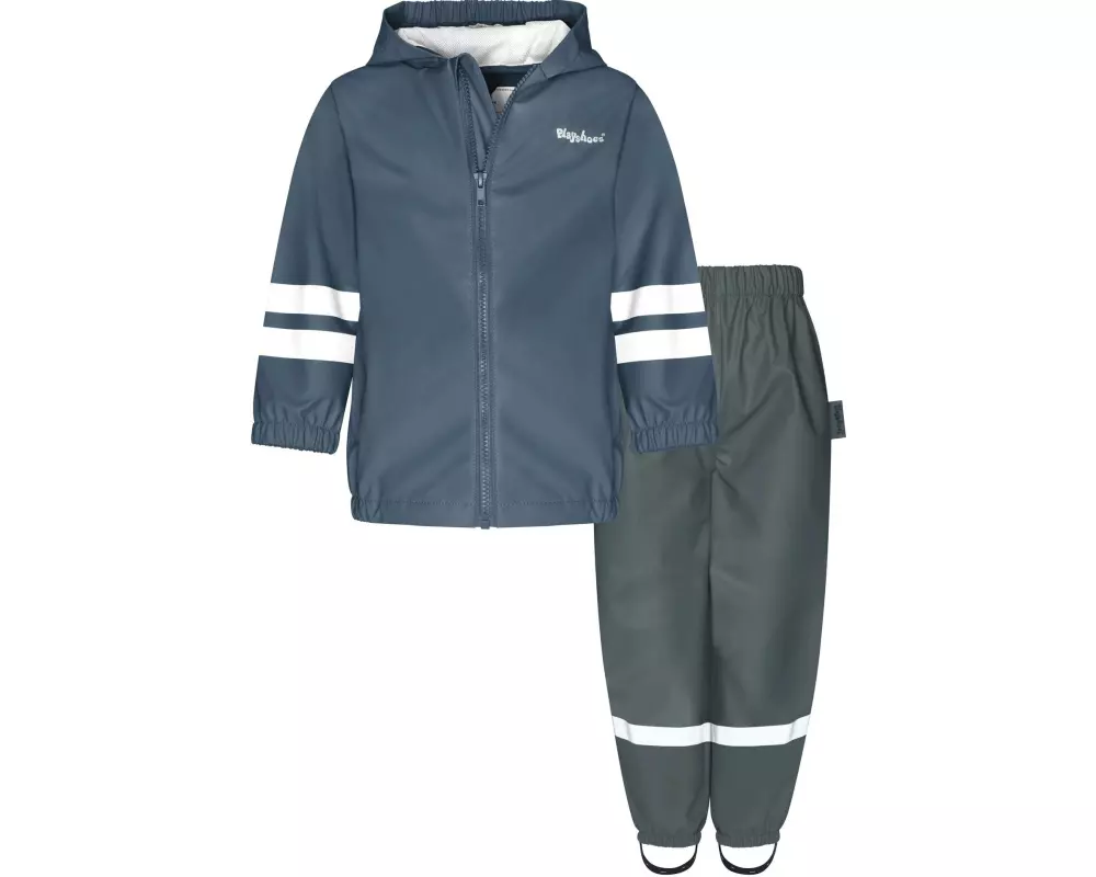 Playshoes Regen-Set Halbhose Basic Gr. 116, Marineblau/Grau