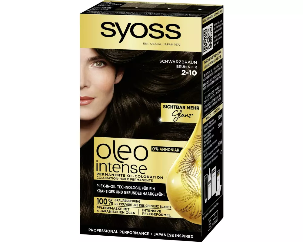Syoss oleo intense Haarcoloration Oleo Intense 2-10 Schwarzbraun