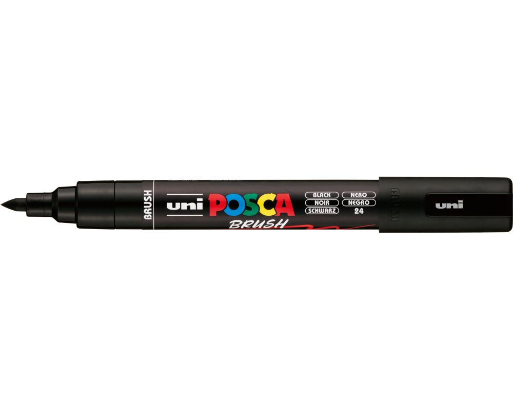 POSCA Brush Marker 1-4mm PC-5BRBLACK schwarz